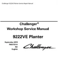 Challenger 9222VE Planter Service Repair Manual preview