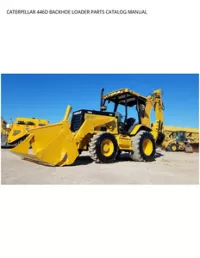 CATERPILLAR 446D BACKHOE LOADER PARTS CATALOG MANUAL preview