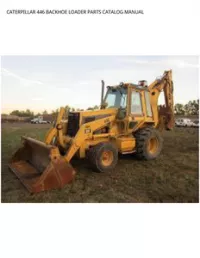 CATERPILLAR 446 BACKHOE LOADER PARTS CATALOG MANUAL preview