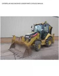 CATERPILLAR 442E BACKHOE LOADER PARTS CATALOG MANUAL preview