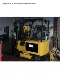 Caterpillar 2EC25 36/48V Service Repair Manual PDF preview