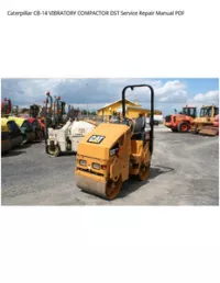 Caterpillar CB-14 VIBRATORY COMPACTOR DST Service Repair Manual PDF preview