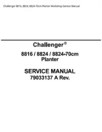 Challenger 8816  8824  8824-70cm Planter Workshop Service Manual preview