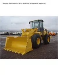 Caterpillar 938G WHEEL LOADER Workshop Service Repair Manual 4YS preview