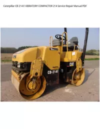 Caterpillar CB 214 E VIBRATORY COMPACTOR 214 Service Repair Manual PDF preview