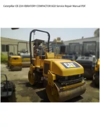 Caterpillar CB 224 VIBRATORY COMPACTOR 6GD Service Repair Manual PDF preview