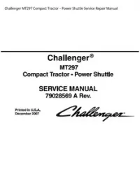 Challenger MT297 Compact Tractor – Power Shuttle Service Repair Manual preview