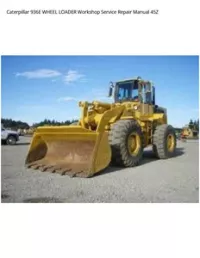 Caterpillar 936E WHEEL LOADER Workshop Service Repair Manual 45Z preview