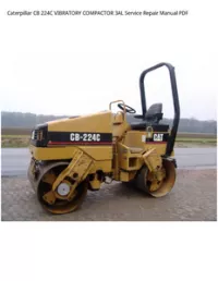 Caterpillar CB 224C VIBRATORY COMPACTOR 3AL Service Repair Manual PDF preview