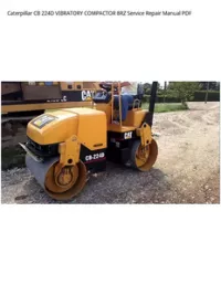 Caterpillar CB 224D VIBRATORY COMPACTOR 8RZ Service Repair Manual PDF preview