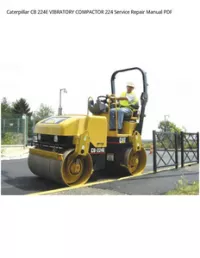 Caterpillar CB 224E VIBRATORY COMPACTOR 224 Service Repair Manual PDF preview