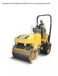 Caterpillar CB 225E VIBRATORY COMPACTOR 225 Service Repair Manual PDF preview