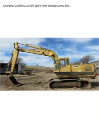 Caterpillar 225D EXCAVATOR Spare Parts Catalog Manual 6RG preview