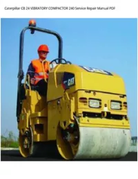 Caterpillar CB 24 VIBRATORY COMPACTOR 240 Service Repair Manual PDF preview
