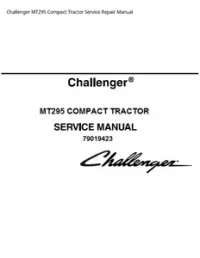 Challenger MT295 Compact Tractor Service Repair Manual preview