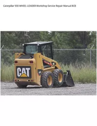 Caterpillar 930 WHEEL LOADER Workshop Service Repair Manual 8CB preview