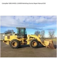 Caterpillar 928G WHEEL LOADER Workshop Service Repair Manual DJD preview