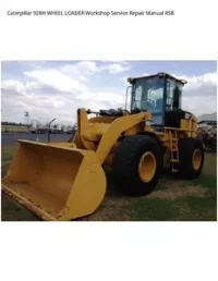 Caterpillar 928H WHEEL LOADER Workshop Service Repair Manual RSB preview