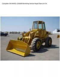 Caterpillar 930 WHEEL LOADER Workshop Service Repair Manual 41K preview