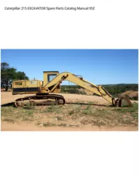 Caterpillar 215 EXCAVATOR Spare Parts Catalog Manual 95Z preview