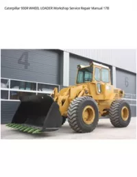 Caterpillar 930R WHEEL LOADER Workshop Service Repair Manual 17B preview