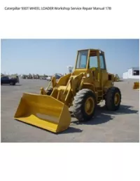 Caterpillar 930T WHEEL LOADER Workshop Service Repair Manual 17B preview