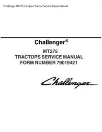 Challenger MT275 Compact Tractor Service Repair Manual preview