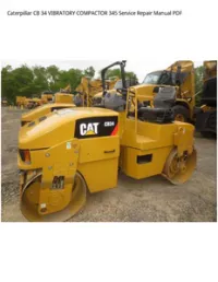 Caterpillar CB 34 VIBRATORY COMPACTOR 345 Service Repair Manual PDF preview