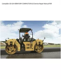 Caterpillar CB 424 VIBRATORY COMPACTOR 6LD Service Repair Manual PDF preview