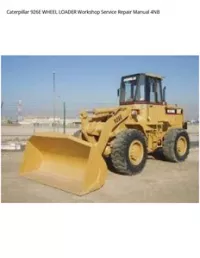 Caterpillar 926E WHEEL LOADER Workshop Service Repair Manual 4NB preview