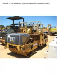 Caterpillar CB 434C VIBRATORY COMPACTOR 4DN Service Repair Manual PDF preview