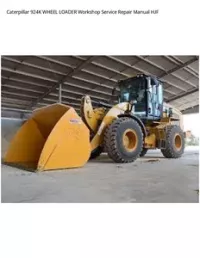 Caterpillar 924K WHEEL LOADER Workshop Service Repair Manual HJF preview