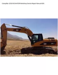 Caterpillar 325D EXCAVATOR Workshop Service Repair Manual KDG preview