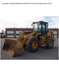Caterpillar CB 434D VIBRATORY COMPACTOR CNH Service Repair Manual PDF preview