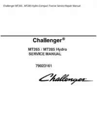 Challenger MT265   MT285 Hydro Compact Tractor Service Repair Manual preview