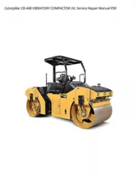 Caterpillar CB 44B VIBRATORY COMPACTOR JXL Service Repair Manual PDF preview