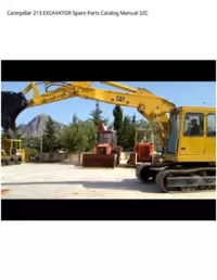 Caterpillar 213 EXCAVATOR Spare Parts Catalog Manual 3ZC preview