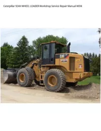 Caterpillar 924H WHEEL LOADER Workshop Service Repair Manual WEM preview