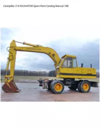 Caterpillar 214 EXCAVATOR Spare Parts Catalog Manual 1KB preview