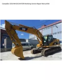 Caterpillar 325D MH EXCAVATOR Workshop Service Repair Manual RJK preview