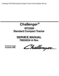 Challenger MT255B Standard Compact Tractor Service Repair Manual preview