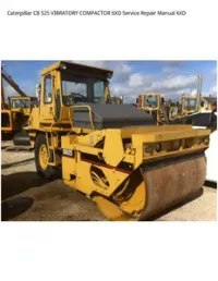 Caterpillar CB 525 VIBRATORY COMPACTOR 6XD Service Repair Manual 6XD preview