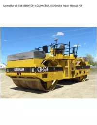 Caterpillar CB 534 VIBRATORY COMPACTOR 2EG Service Repair Manual PDF preview