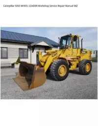 Caterpillar 926E WHEEL LOADER Workshop Service Repair Manual 94Z preview
