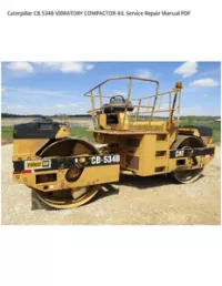 Caterpillar CB 534B VIBRATORY COMPACTOR 4JL Service Repair Manual PDF preview