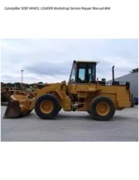 Caterpillar 928F WHEEL LOADER Workshop Service Repair Manual 8AK preview