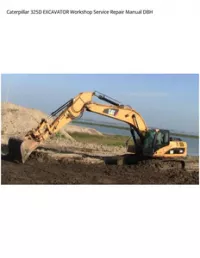 Caterpillar 325D EXCAVATOR Workshop Service Repair Manual DBH preview