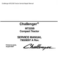 Challenger MT225B Tractor Service Repair Manual preview
