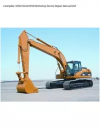 Caterpillar 325D EXCAVATOR Workshop Service Repair Manual DAP preview