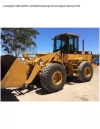 Caterpillar 928F WHEEL LOADER Workshop Service Repair Manual 7YM preview
